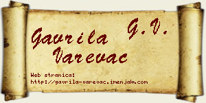 Gavrila Varevac vizit kartica